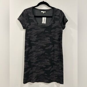 Z SUPPLY Payton Camo Tee Dress, Charcoal